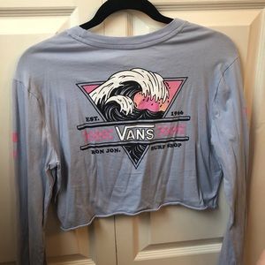 Vans long sleeve with pink wave details